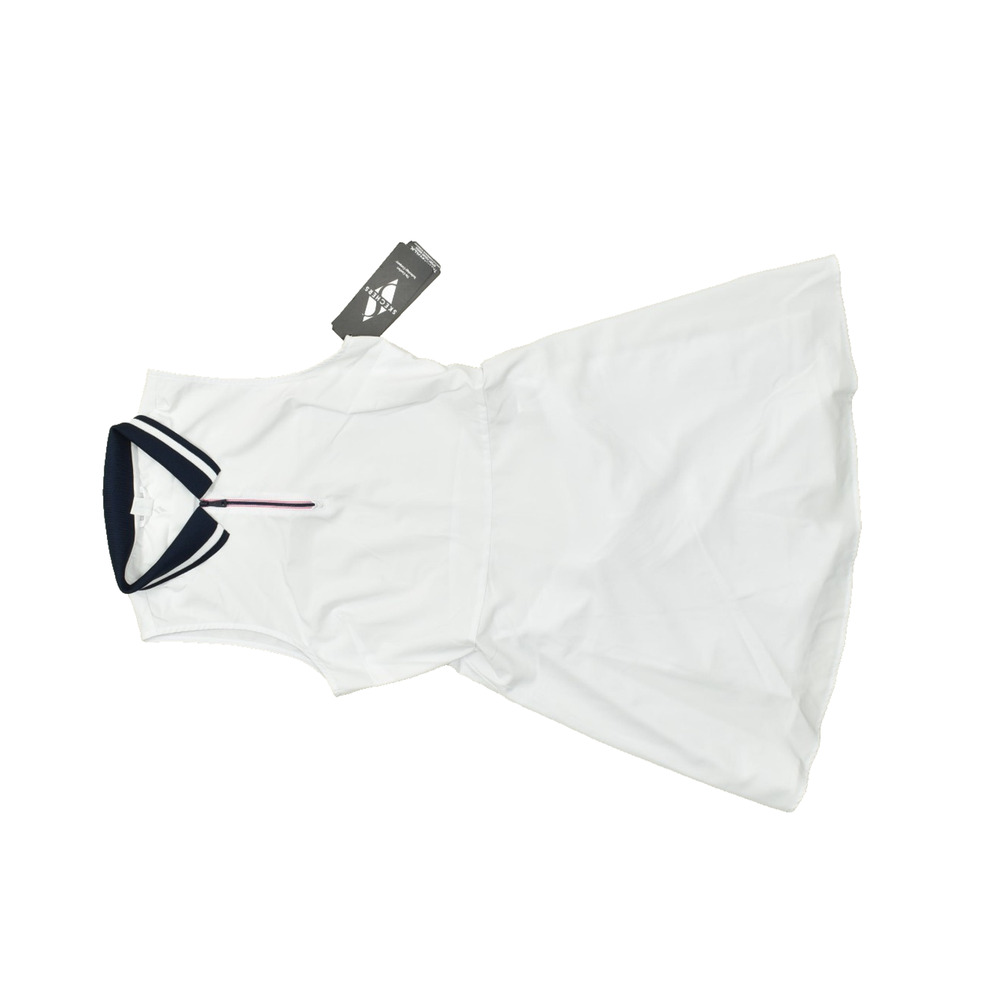 Skechers GoWalk Sport Court Dress Size M White Sleeveless Zip Front Skewheave